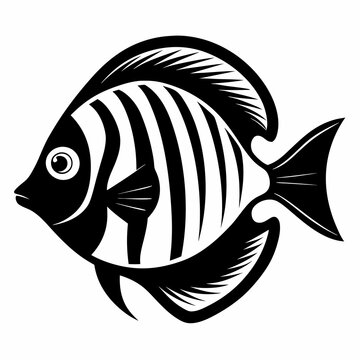 recommend clip art: Solid black outline Discus animal vector  illutration