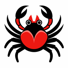 Solid black outline Fiddler Crab animal vector svg