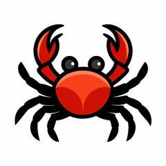 Solid black outline Fiddler Crab animal vector svg