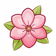 vector picture of cherry blossom in anime style