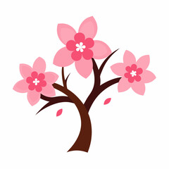 vector picture of cherry blossom in anime style