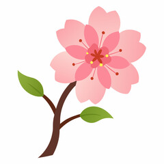 vector picture of cherry blossom in anime style