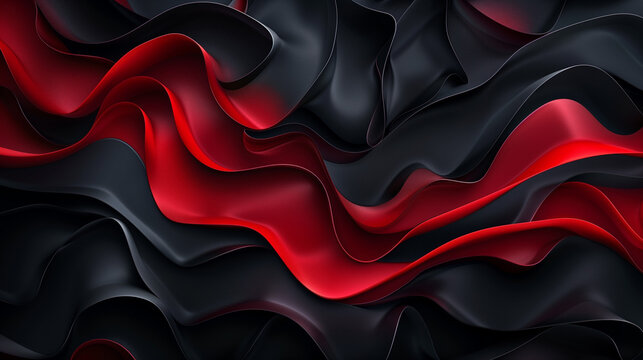 Intense shades of red and deep black that create a contrasting and dynamic composition.