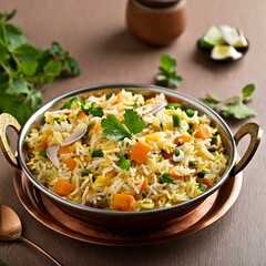 Indian food veg biryani or veg pulav