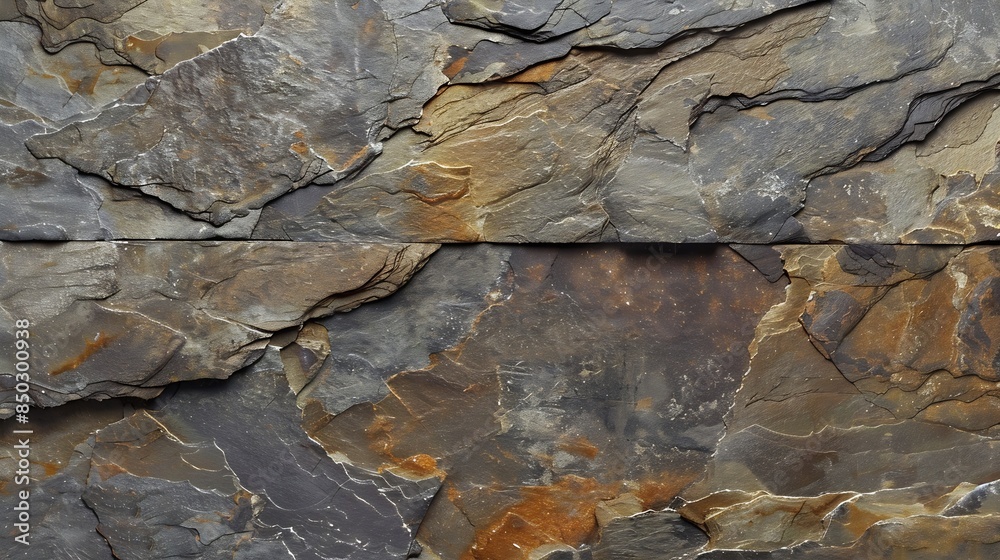 Poster natural slate stone in warm tones matte rustic texture : generative ai