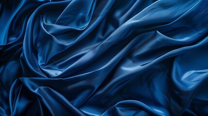 Obraz premium Abstract background texture of natural blue color fabric Fabric texture of natural cotton or linen silk or satin wool or jersey textile material Luxurious blue canvas background : Generative AI