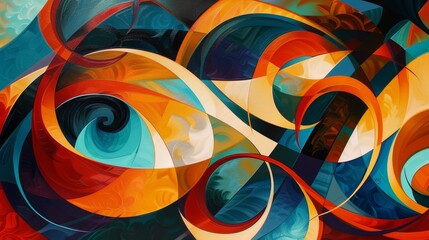 Dynamic colors and shapes representing Hispanic Heritage Month celebration background