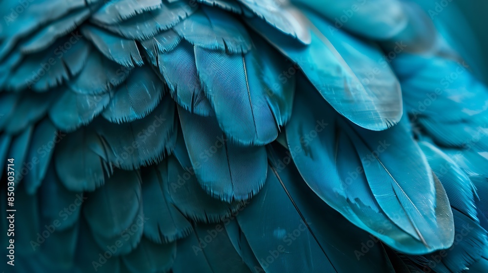 Poster blue feather pigeon macro photo texture or background : Generative AI
