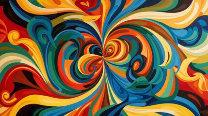 Fototapeta premium Dynamic shapes and patterns celebrating Hispanic Heritage Month background