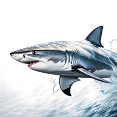 Fototapeta premium Shark in white background