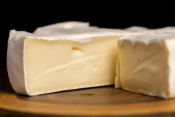 melted cheese with white mold on the table