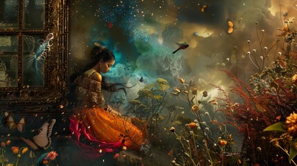 Wonder and magic in surreal depiction of Hispanic Heritage Month background