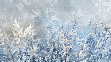 Frosty textures and patterns reminiscent of winter window frost background
