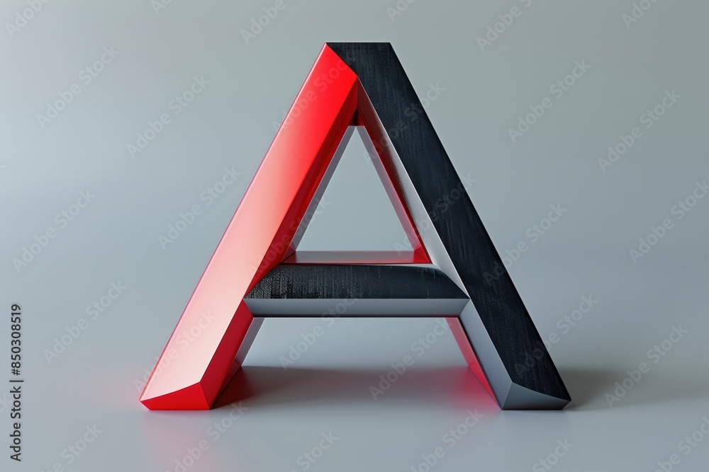 Fototapete a sleek 3d icon featuring a bold letter a with a modern design perfect for digital interfaces and br