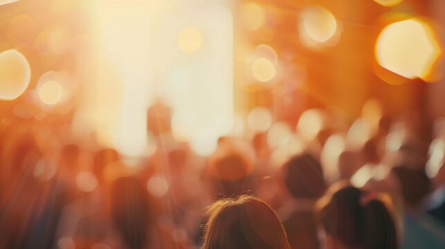 Faint blur of emotional speeches and proud applause at a graduation ceremony.