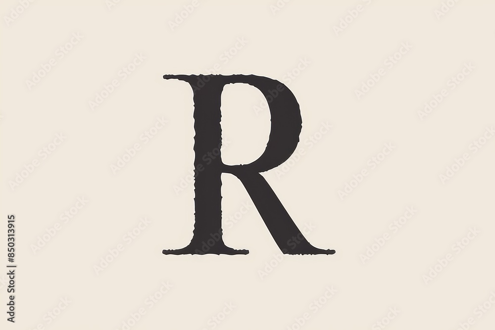 Fototapete a minimalist and elegant illustration of the letter r with a simple yet sophisticated design that ad