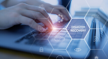 Disaster recovery concept. Restoring critical systems and data, backup and restoration procedures,...