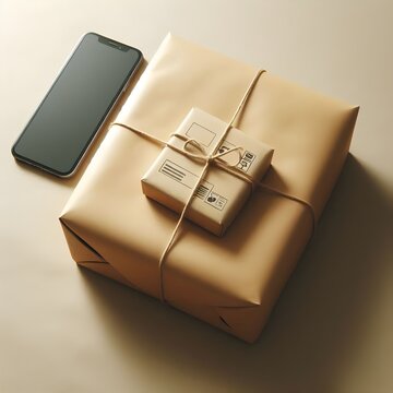The parcel was wrapped in plain brown paper.