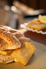 Panelle sandwich bread is a traditional street food from sicily italy 