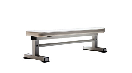 White Weight Bench Isolated On White Background
