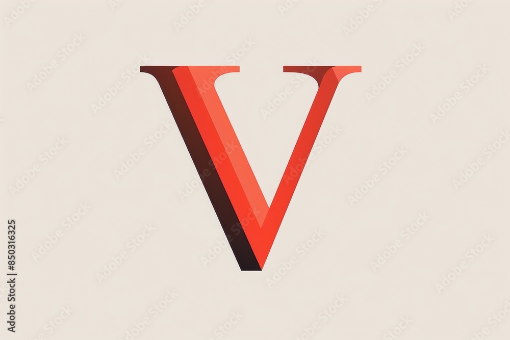 Fototapete a minimalist illustration of the letter v featuring clean lines and a simple elegant design. this ve