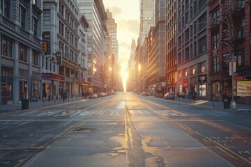 Urban Street Sunrise