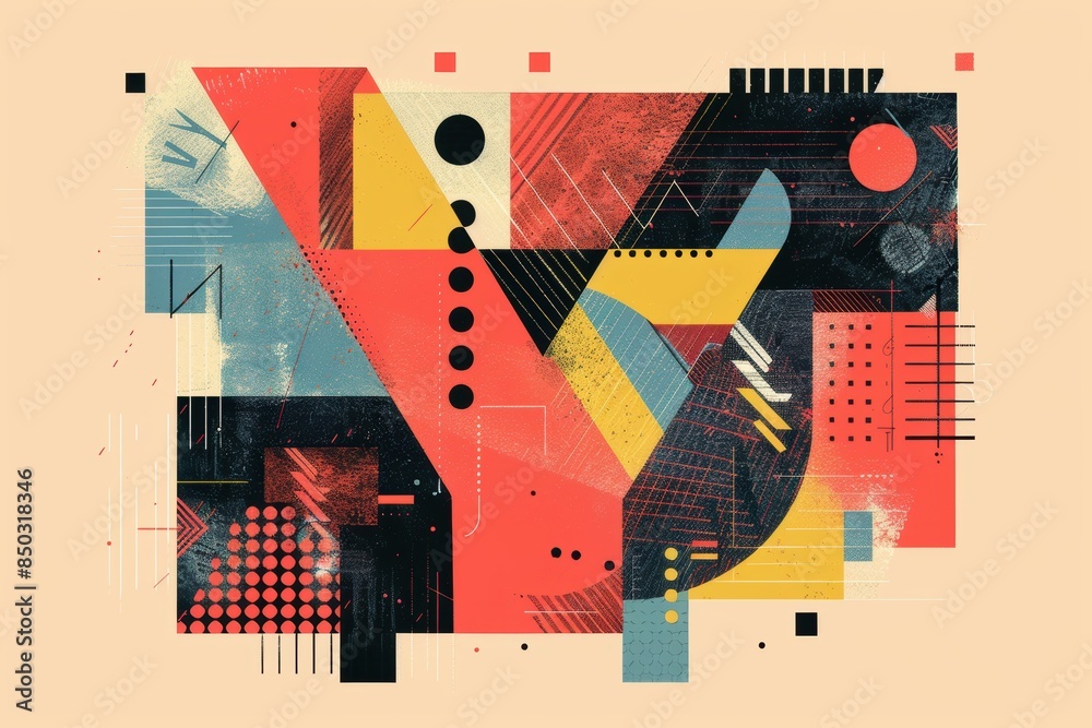 Fototapete an abstract illustration of the letter y using geometric shapes and patterns to create a visually ap