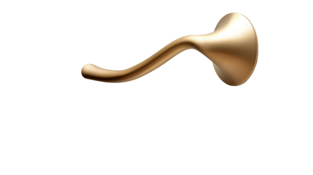 Modern Brushed Nickel Curved Towel Bar