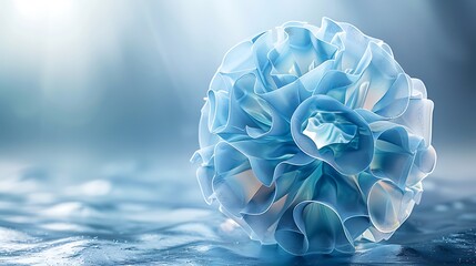 Spherical arrangement of 3D pentagons, shades of blue and teal, hd quality, digital rendering, high contrast, geometric precision, modern design, artistic composition, dynamic and elegant.