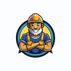 Naklejka premium construction mascot