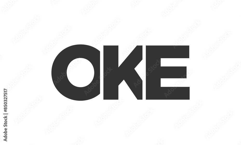 Fototapete oke logo design template with strong and modern bold text. initial based vector logotype featuring s