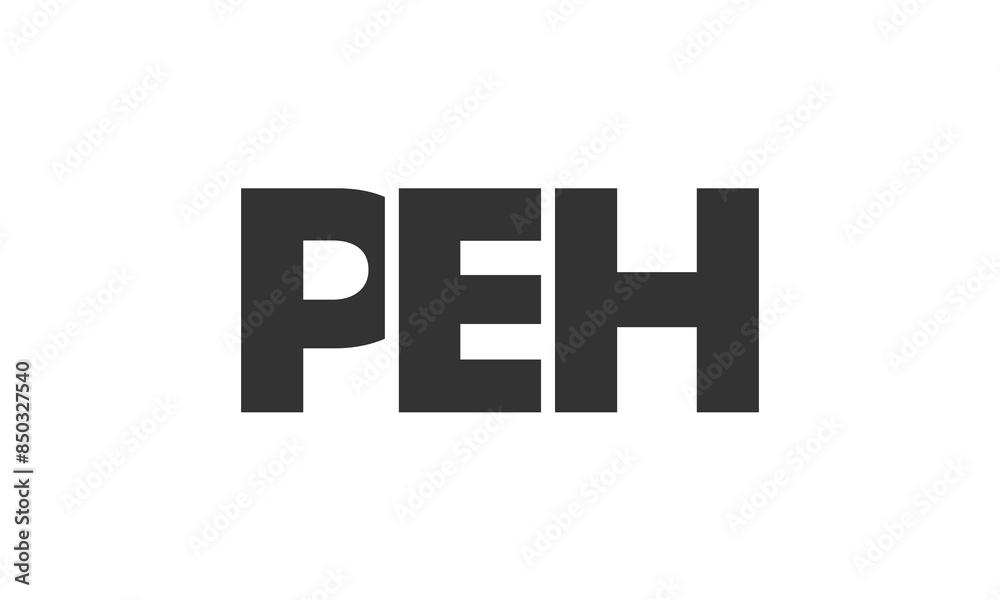 Fototapete peh logo design template with strong and modern bold text. initial based vector logotype featuring s