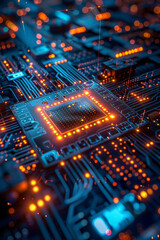 Obraz premium Sharp focus background image for AI technology.