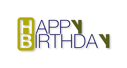 Parola BUON COMPLEANNO con sfondo colorato