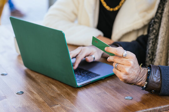 Gay couple shopping online together