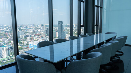 Empty meeting room in office.