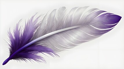 Obraz premium PNG Lightweight Feather Purple White Background.