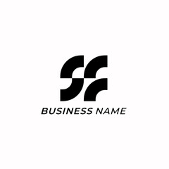 design logo creative letter S and letter F