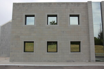 architectural detail of housing construction in Israel close-up.