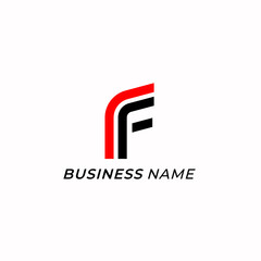 logo design creative line letter F