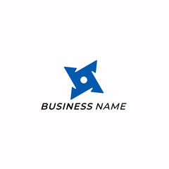 logo design creative shuriken ninja