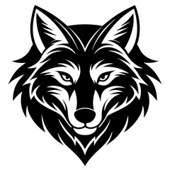 wolf head isolated on white