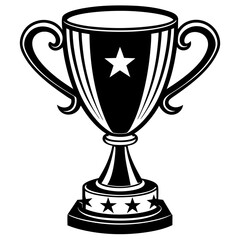 gold cup isolated on white