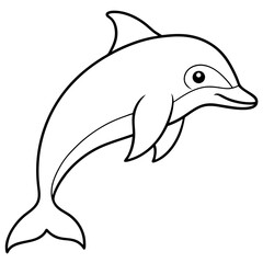 Obraz premium dolphin isolated on white background