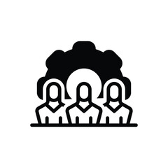 Black solid icon for human resources 