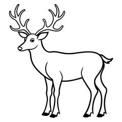 Obraz premium deer silhouette vector