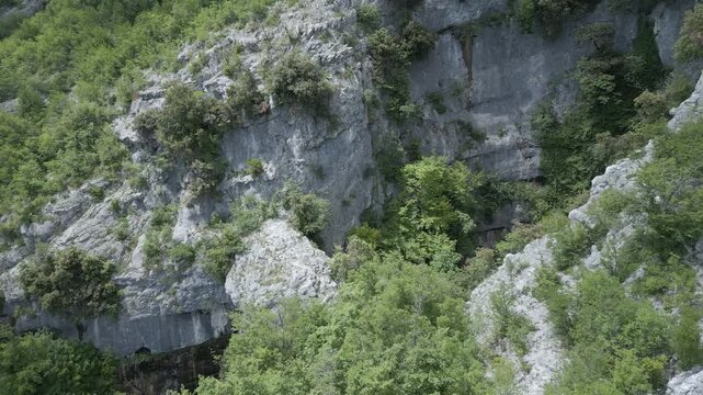 Stunning drone footage showcasing the breathtaking beauty of Italy's wild nature, featuring  forests, rugged landscapes, and untouched wilderness. we are at Fondarca, Nerone mountain