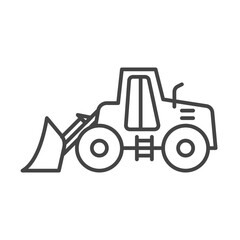 wheel roller construction vehicles icon in outline style