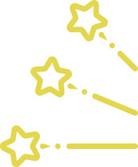星/集中線/光線/飾り/アクセント/アイコン/イラスト/素材/黄色