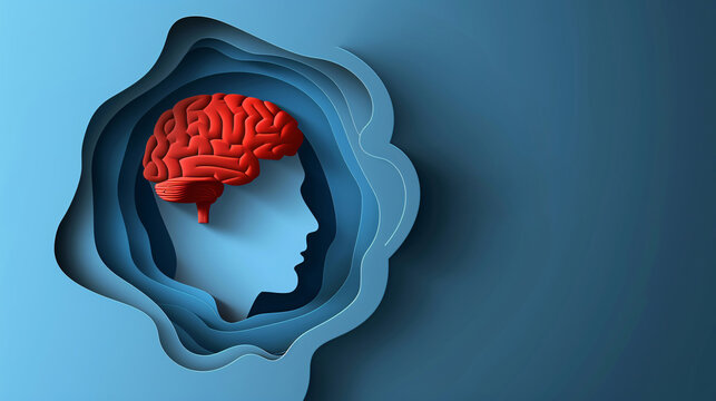 a paper cut out of a human brain